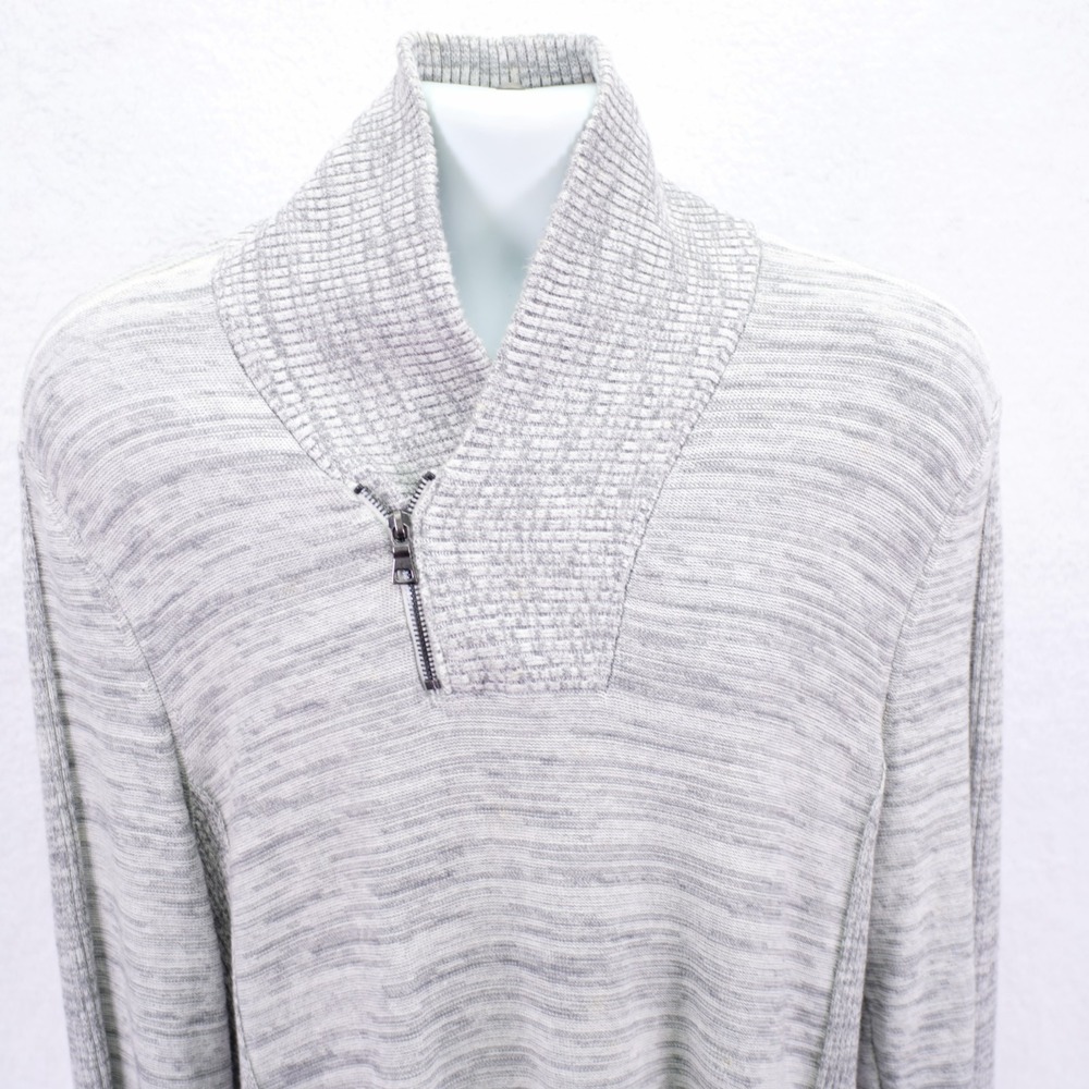 I.N.C. International Concepts -Large- Heather Gray Sweater Mock Neck Cotton Knit